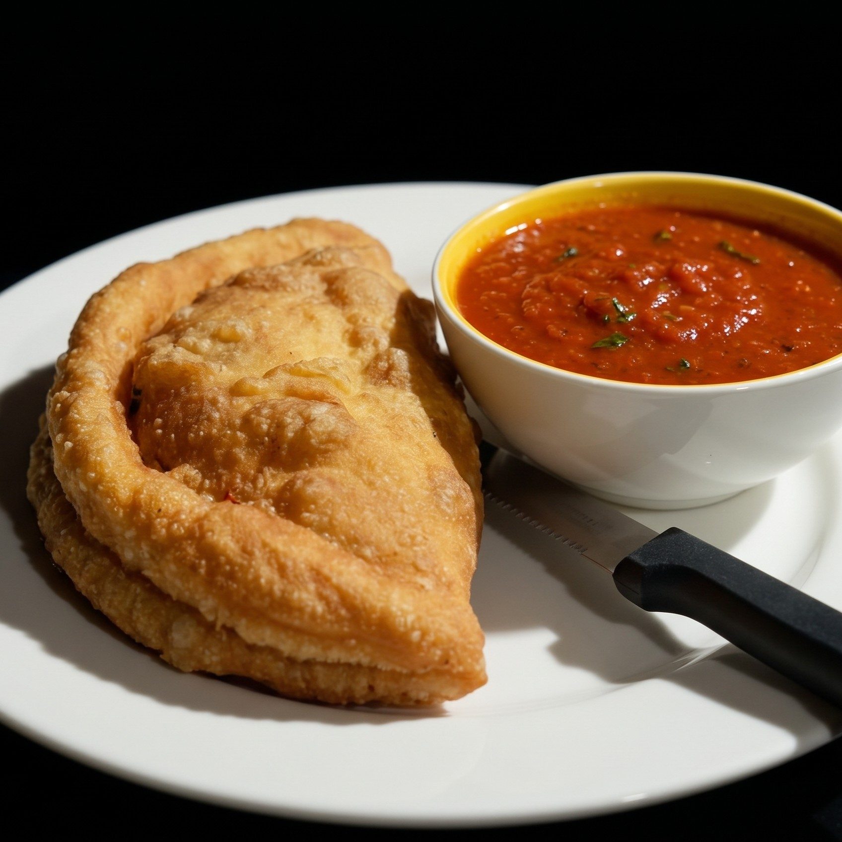 Fried Meat Calzone (pepperoni & sausage).