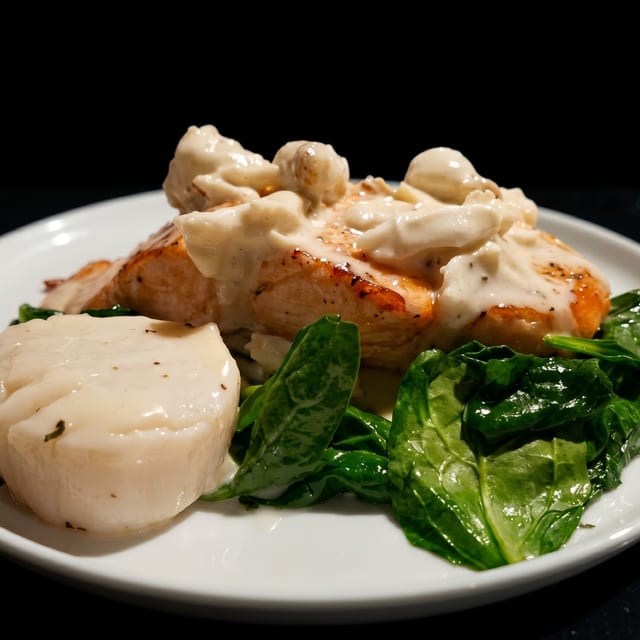 Salmone Con Spinaci.