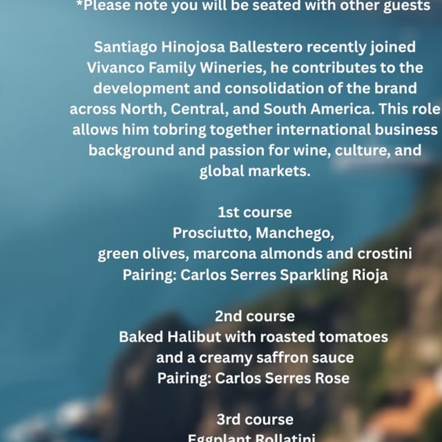 Spanish Wine Dinner