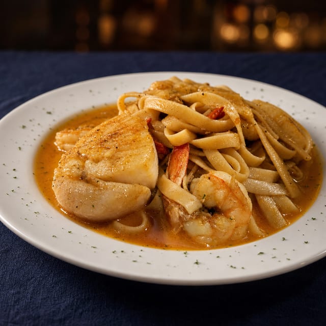 Fettuccini Scampi.