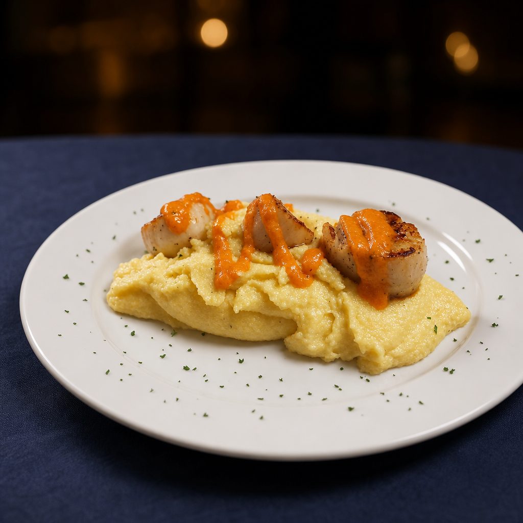 Scallops Con Polenta.