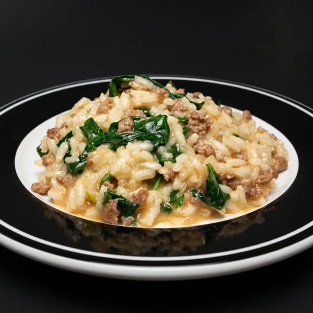 Sausage & Arugula Risotto.