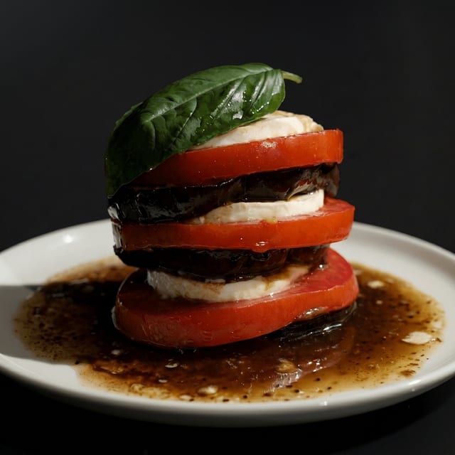 Mozzarella and Eggplant Napolean.