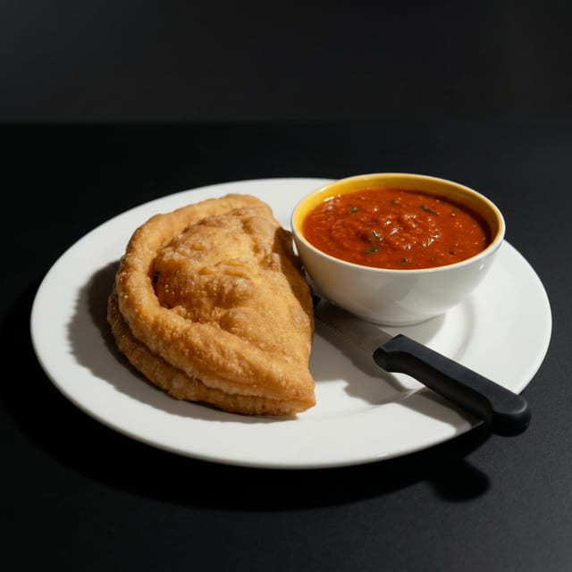 Fried Meat Calzone (pepperoni & sausage).