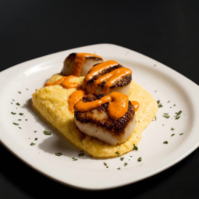 Scallops Con Polenta.