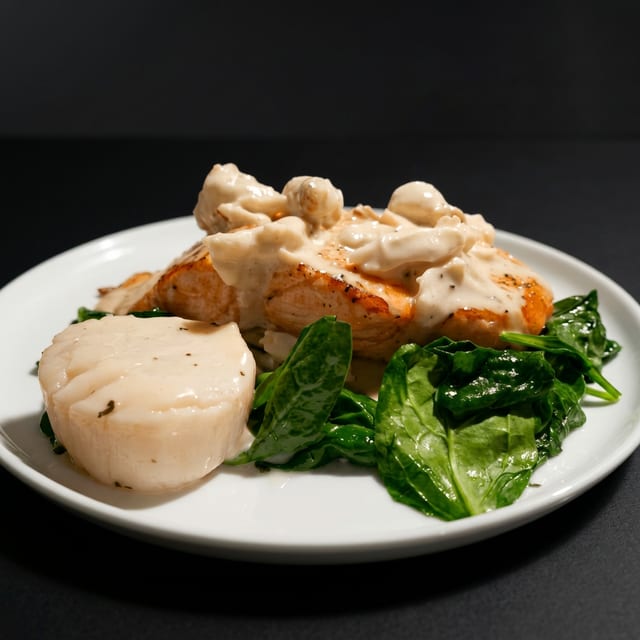 Salmone Con Spinaci.